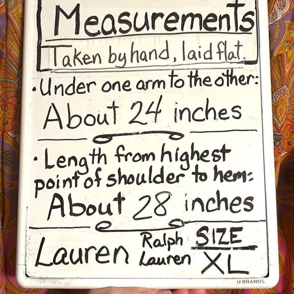 Lauren Ralph Lauren cotton boho multi print bright ruffle blouse XL - Picture 11 of 12